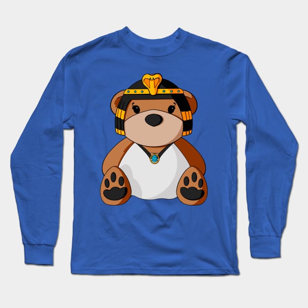 Cleopatra Teddy Bear Long Sleeve T-Shirt by Alisha Ober Designs